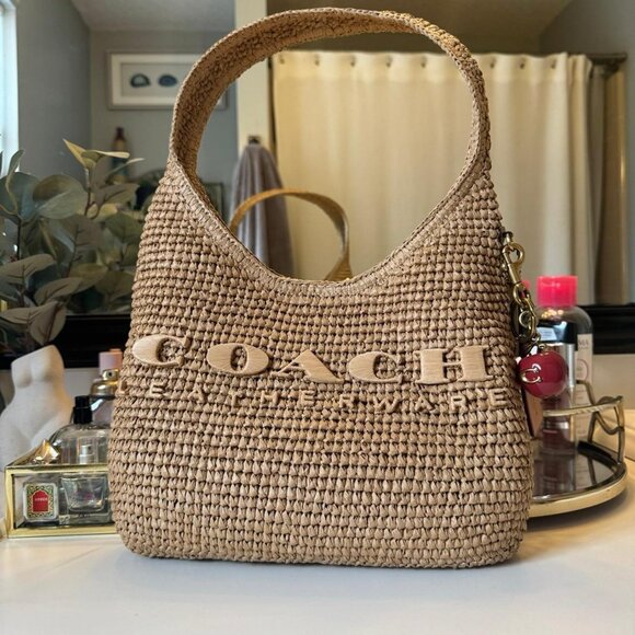 Coach Brooklyn 28 Woven Shoulder Bag - Picture 1 of 5